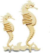 3D Puzzel Bouwpakket Zeepaardjes- hout
