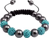 Fako Bijoux® - Armband - Disco Dots - Combi - Turquoise