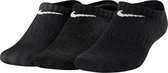 Nike - Everyday Cushioned No-Show Socks - 3-Pack Sokken - 38 - 42 - Zwart