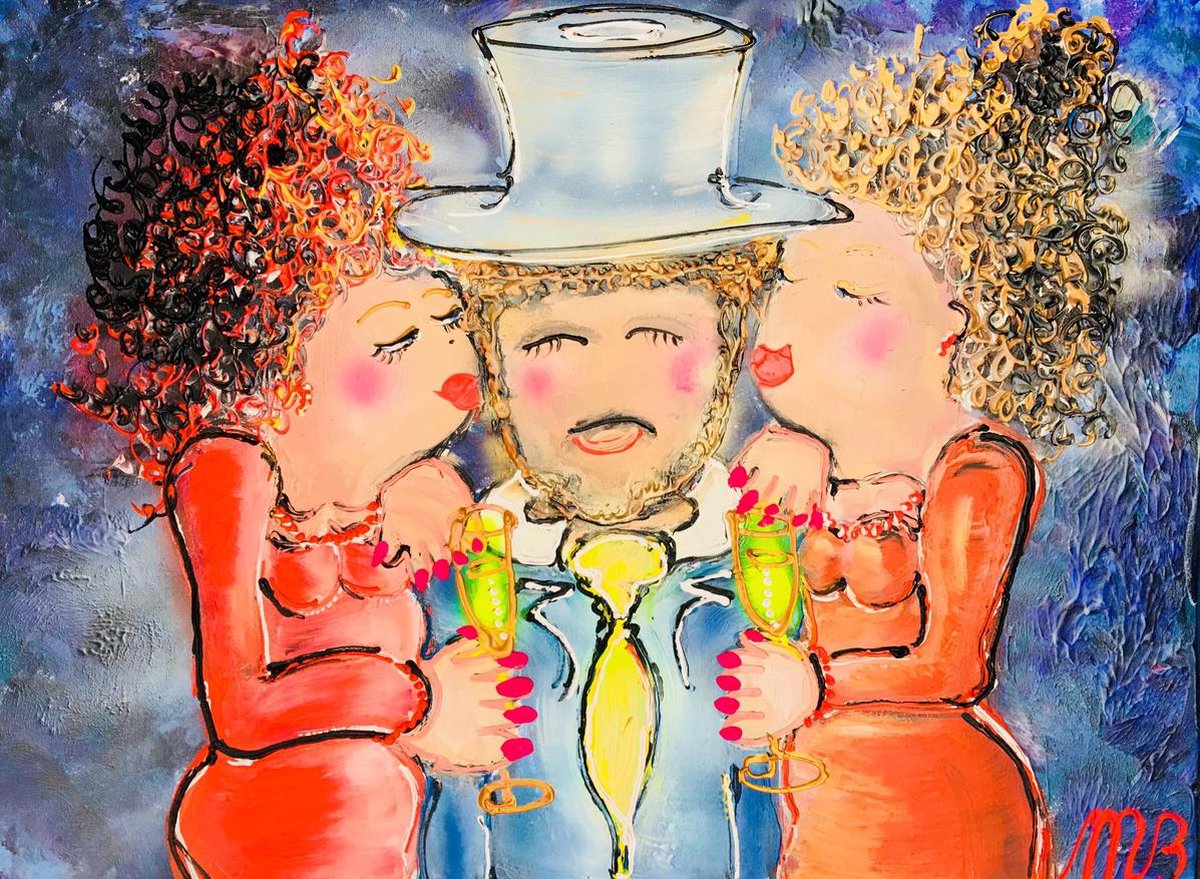 SCHILDERIJ BETWEEN2LOVERS handgeschilderd