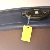 Kofferlabel / bagagelabel Geel met QR-code