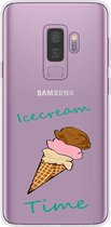 Samsung Galaxy S9 Plus transparant siliconen hoesje - Ice cream Time