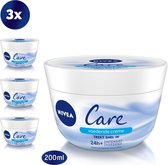 NIVEA Care - 3 x 200 ml - Bodycrème
