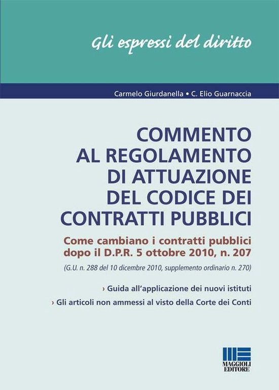 Commento al Regolamento di attuazione del Codice dei contrat ... - cover