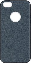 iPhone 6 & 6s Hoesje - Glitter Back Cover - Zwart