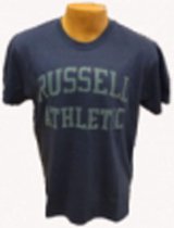 Russell T Shirt Groot logo kobalt