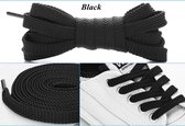 Schoenveters | plat | 120cm | zwart