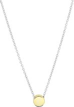 The Fashion Jewelry Collection Ketting Rondje - Zilver Geelgoudverguld - dames - 41cm