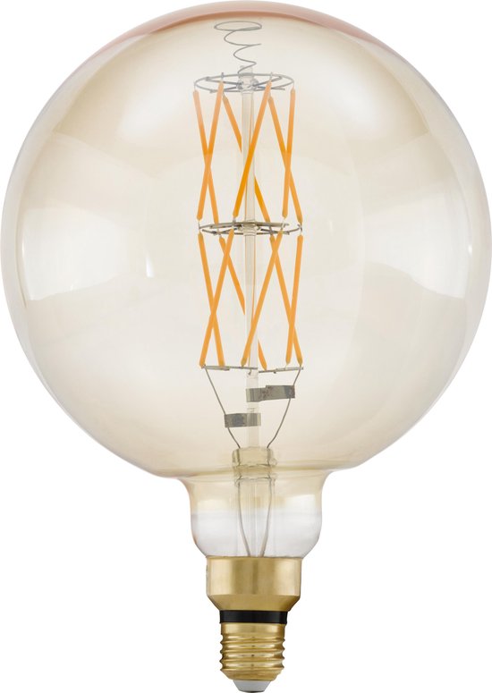 rechtop pil Verbinding verbroken EGLO XXL LED Lamp - E27 - Ø 20 cm - Dimbaar - 8W - 2100K - Amber | bol.com
