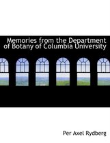 Memories from the Department of Botany of Columbia University