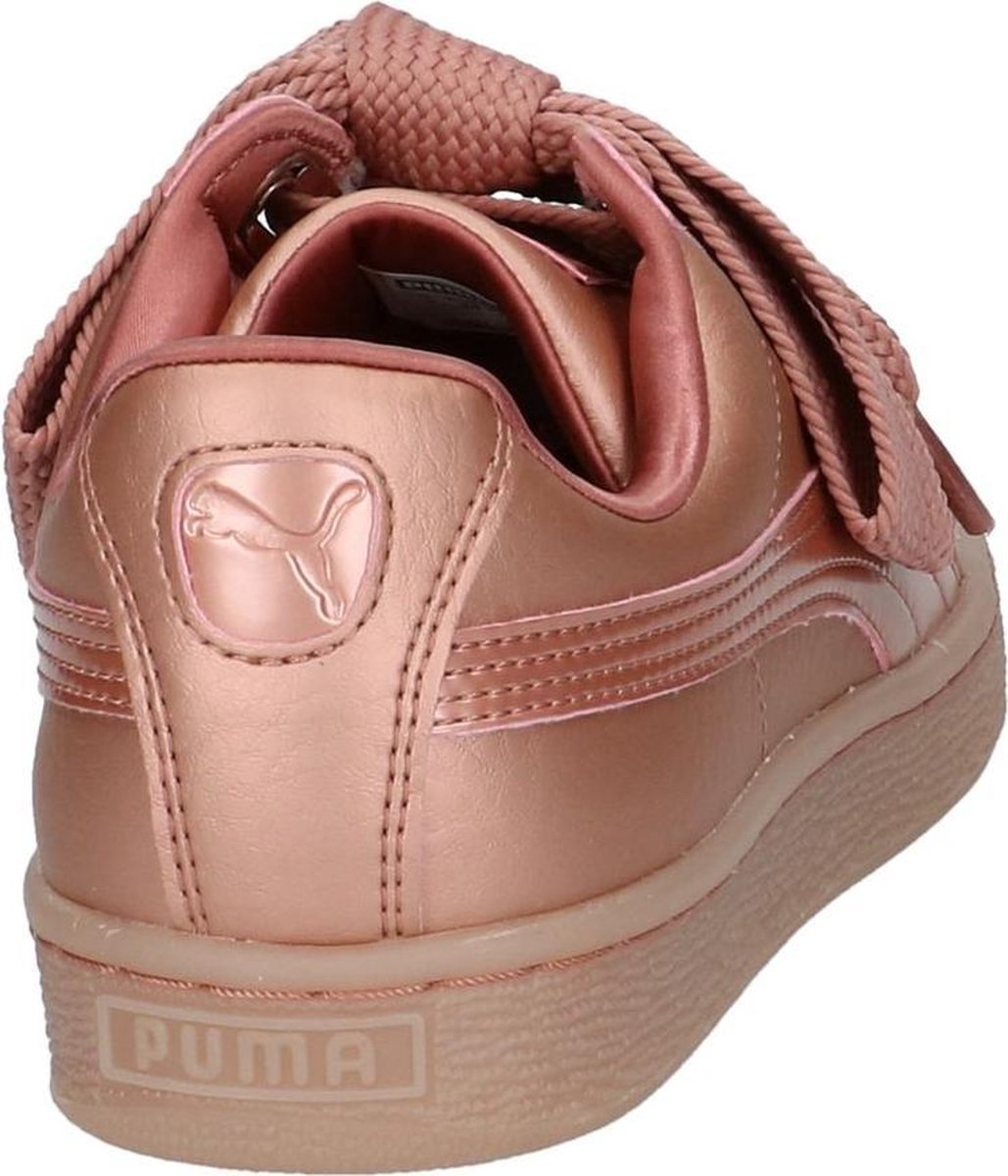 puma basket heart rose gold