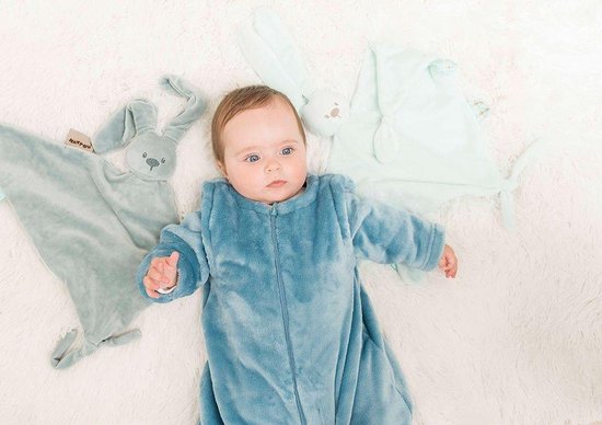 Nattou - Babyslaapzak 4 seizoenen - Afneembare mouwen - Petrol blauw - Lapidou - 65 cm