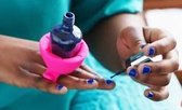 Sweasy  draagbare siliconen Nagellak houder (kleur pink)