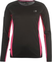 Karrimor lange mouw hardloop shirt - Runningshirt - Dames -Zwart/Roze - M (12)