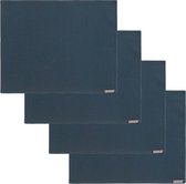 DDDDD - Kit - 4x Placemat - Set van 4 stuks - Luxe Tafeltextiel - 35x45 cm - Blauw