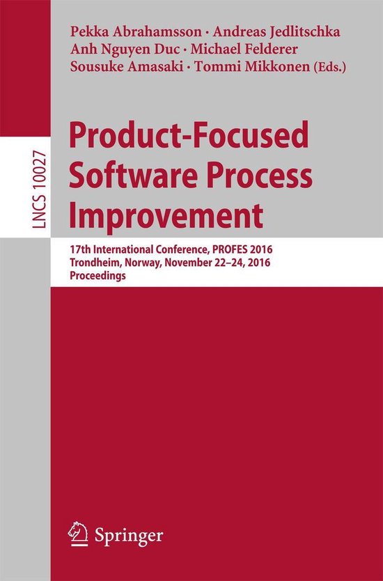 Springer Nature Proceedings Computer Science - Product-Focus ... - cover