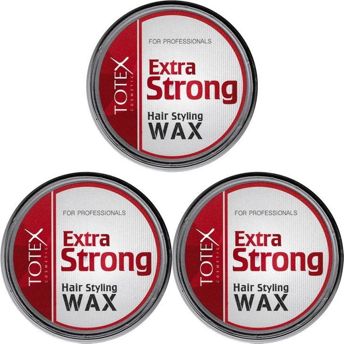 Totex Cosmetic Extra Strong Hair Styling Wax 3 x 150 mL