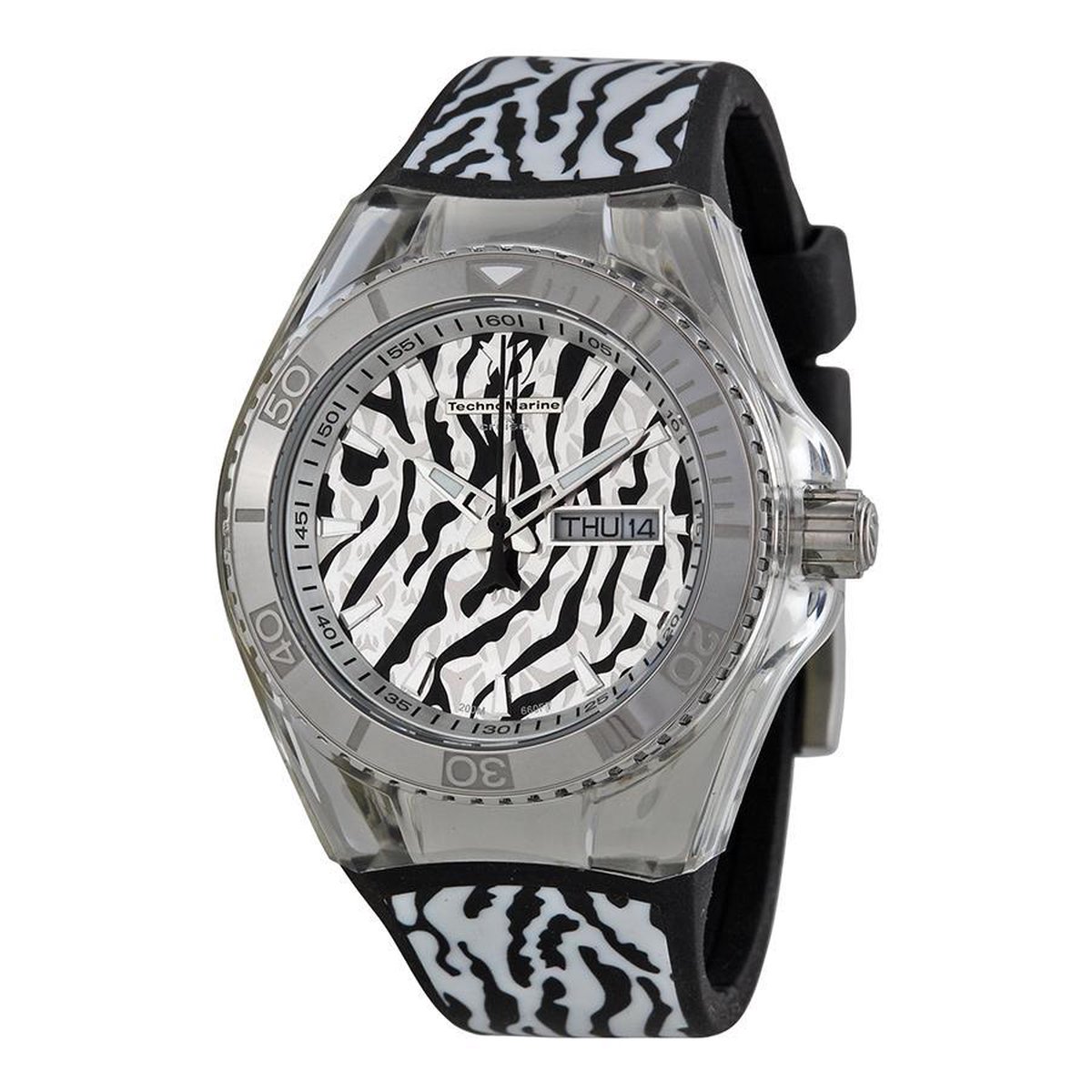TechnoMarine Cruise Jungle 114016 - Horloge - Kunststof - Zwart - 40 mm