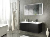Excellent Wellness Badkamermeubel Type: 9012 - 120 cm - Incl. LED-Spiegel - Mat Zwart
