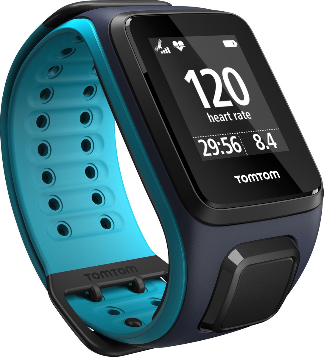 TomTom Runner 2 + Music + Bluetooth Koptelefoon - GPS Sporthorloge - scuba blue... | bol.com