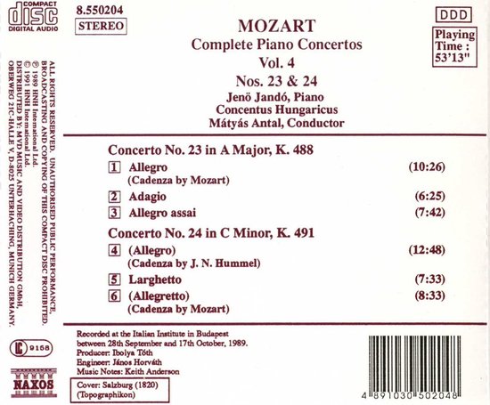 Jeno Jando - Piano Concertos 4 (CD), Jeno Jando | Muziek | bol.com
