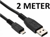 2 meter USB Data Kabel voor Samsung E1170 (brede aansluiting)