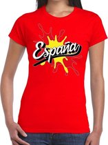 Espana/Spanje t-shirt spetter rood voor dames L