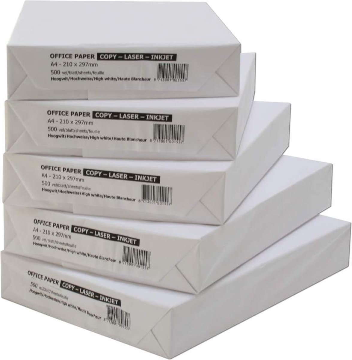 condensor neef Subjectief A4 papier Wit - 75 grams - doos a 5 pakken van 500 vel | Kopieerpapier |  Printpapier | bol.com