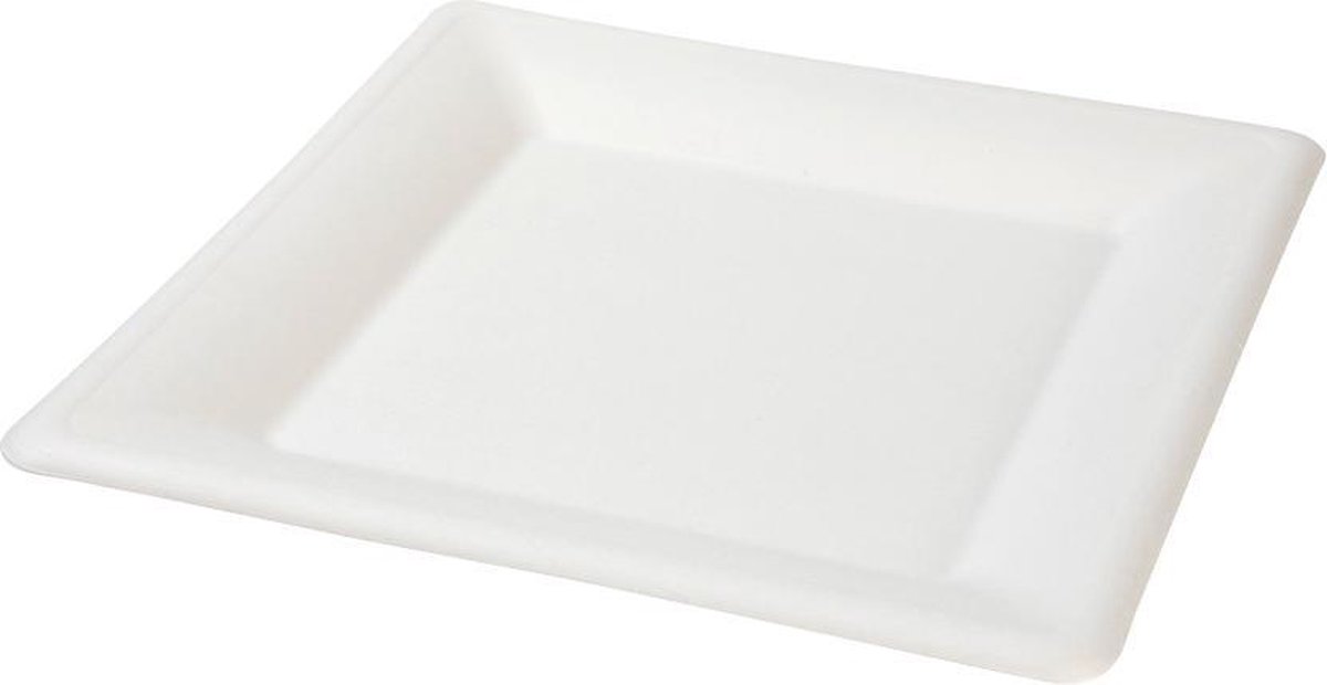 Suikerriet Dinerbord 26x26 cm (50 stuks)