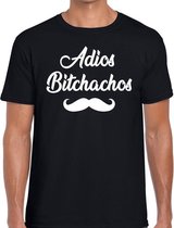 Adios bitchachos tekst t-shirt zwart voor heren XL