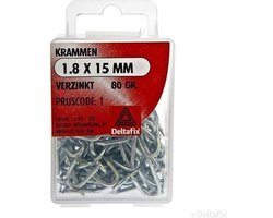 krammen verzinkt 1.8x15mm 80 gram