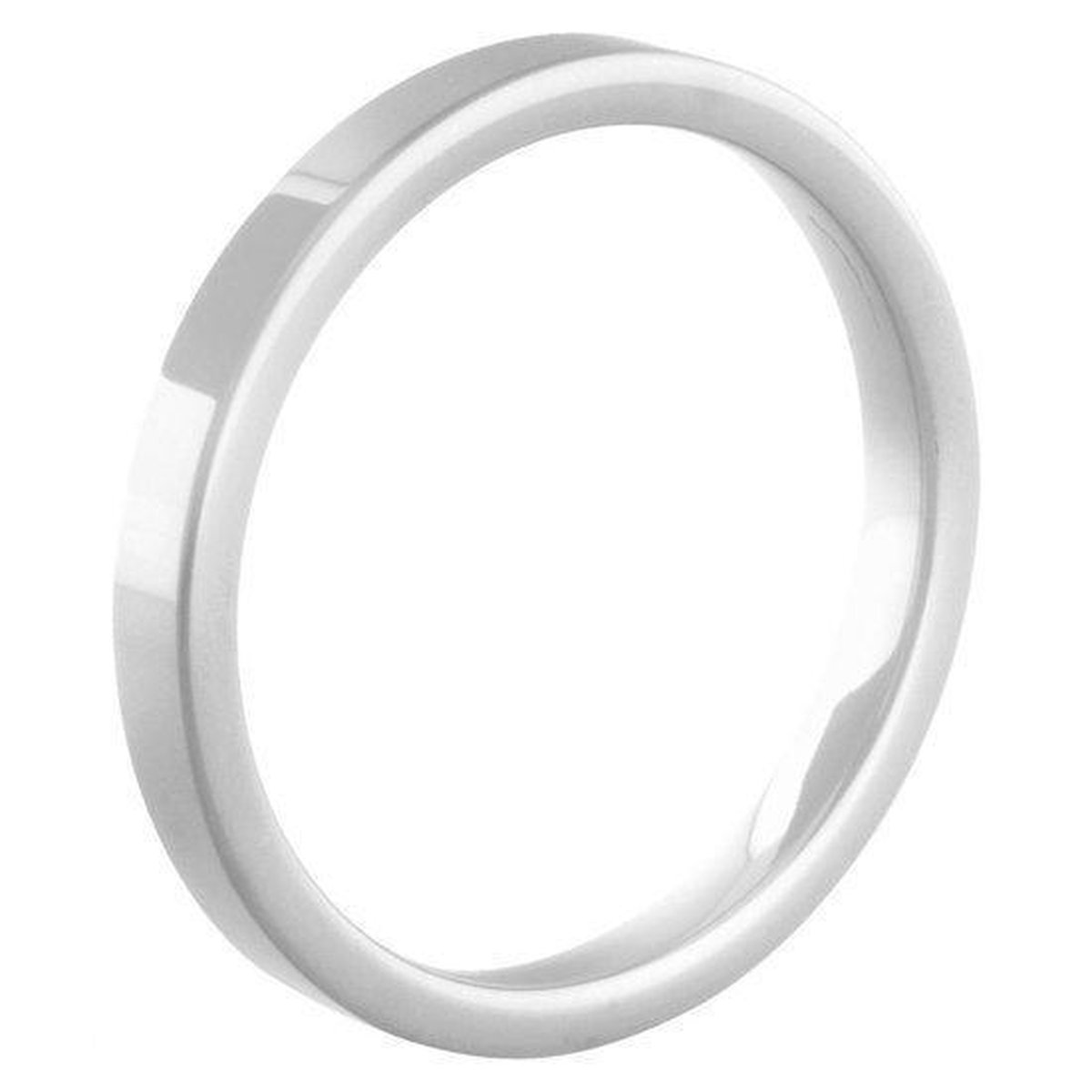 MelanO Ceramic Side Ring Wit - Maat 55