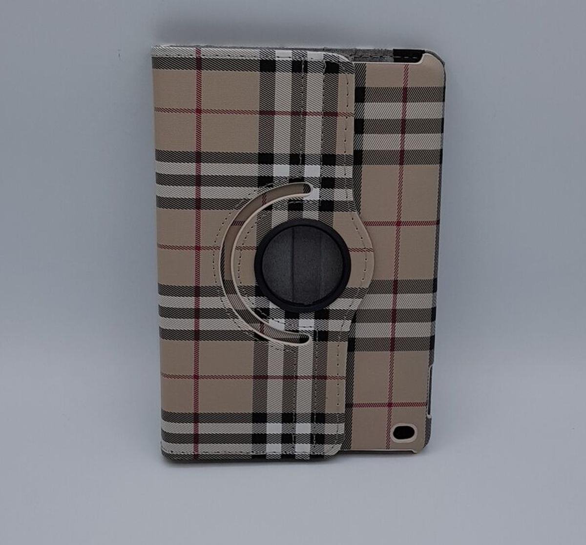 Voor iPad mini 4 case / hoes - Burberry Style - bruin