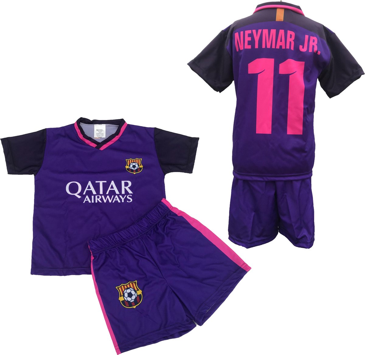 paneel Catena Weigeren Barcelona - Neymar 11 - Set Shirt & Broek - Size 6 jaar - Paars | bol.com