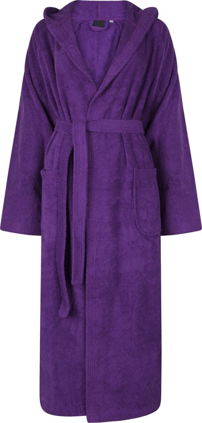 Luxe badjas Dames & Heren Capuchon (Oud Roze) - Unisex - COZYLION - Comfortabele oud roze ochtendjas, badjas met ruime zakken – Roze – Voor Thuis, Sauna, Spa, Wellness of Hamam