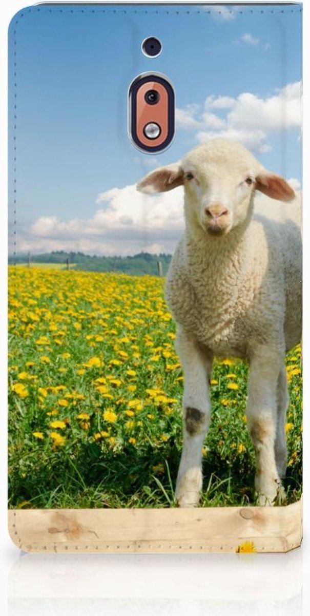 Standcase Hoesje voor Nokia 2.1 2018 Hoesje maken Schaap en Lammetje