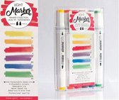 Primair - Box 6 water based dual tip markers bright