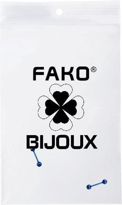 Fako Bijoux® - Barbell Piercing - 12mm - Blauw - 2 Stuks - Fako Bijoux®