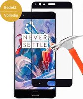 OnePlus 5 - Volledig Beeld Screenprotector Tempered Glass Full Screen protector Transparant met Zwart Carbon Bezel 3D 9H (Gehard Glas Screen Protector) - Arch / Arched