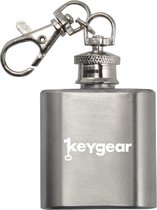 Keygear Sleutelhanger Met Miniatuurflesje 8 Cm Zilver