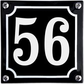 Numéro de maison en émail noir - 56