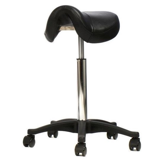 Novicum Nissa zadelkruk kappersfiets ZWART met LARGE gasveer - Novicum - €109,00