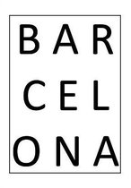 Unieke tuinposter "Barcelona" wit | Eigen ontwerp van PSTRS