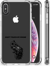 Geschikt voor iPhoneXs | X/10 Shockproof Siliconen Hoesje Gun DTMP