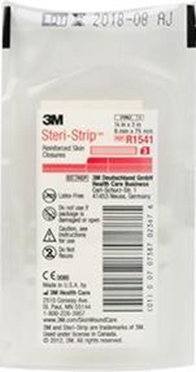 Goedkoopste 3M Steristrip R1541 - 6x75mm Wondpleister, 3 zakjes met 3 strips