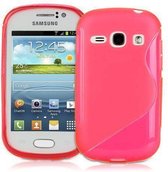 Luxe back silicone gel hoesje Roze Galaxy Samsung Fame S6810