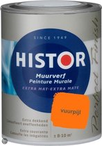 Histor Perfect Finish Muurverf Mat 1 liter - Vuurpijl