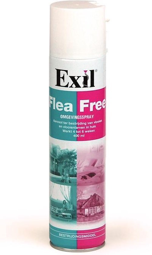 anti vlooien pakket voor de kat zwaarder dan 4 kg - Exil flea free  omgevingsspray + 4... | bol.com