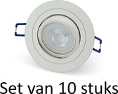 Dimbare LED GU10 inbouwspot | Set van 10 stuks Met Philips LED lamp