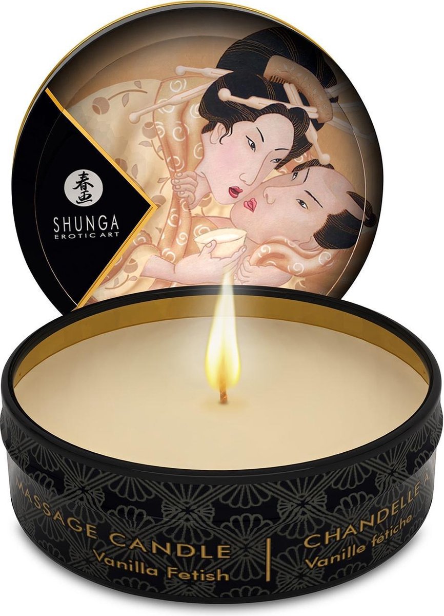 Goedkoopste Shunga - Mini Massagekaars - Vanilla Fetish - 30 ml